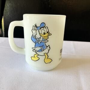 Disney Vintage Donald Duck Anchor Hocking Collector Pepsi Glass Milk Mug